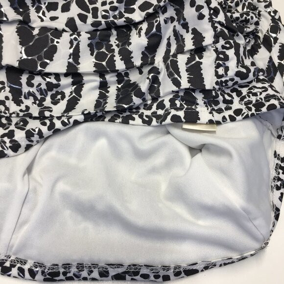 NWT Arden B Long Sleeve Pleated Cheetah Black and White Dress Size S - Picture 14 of 16
